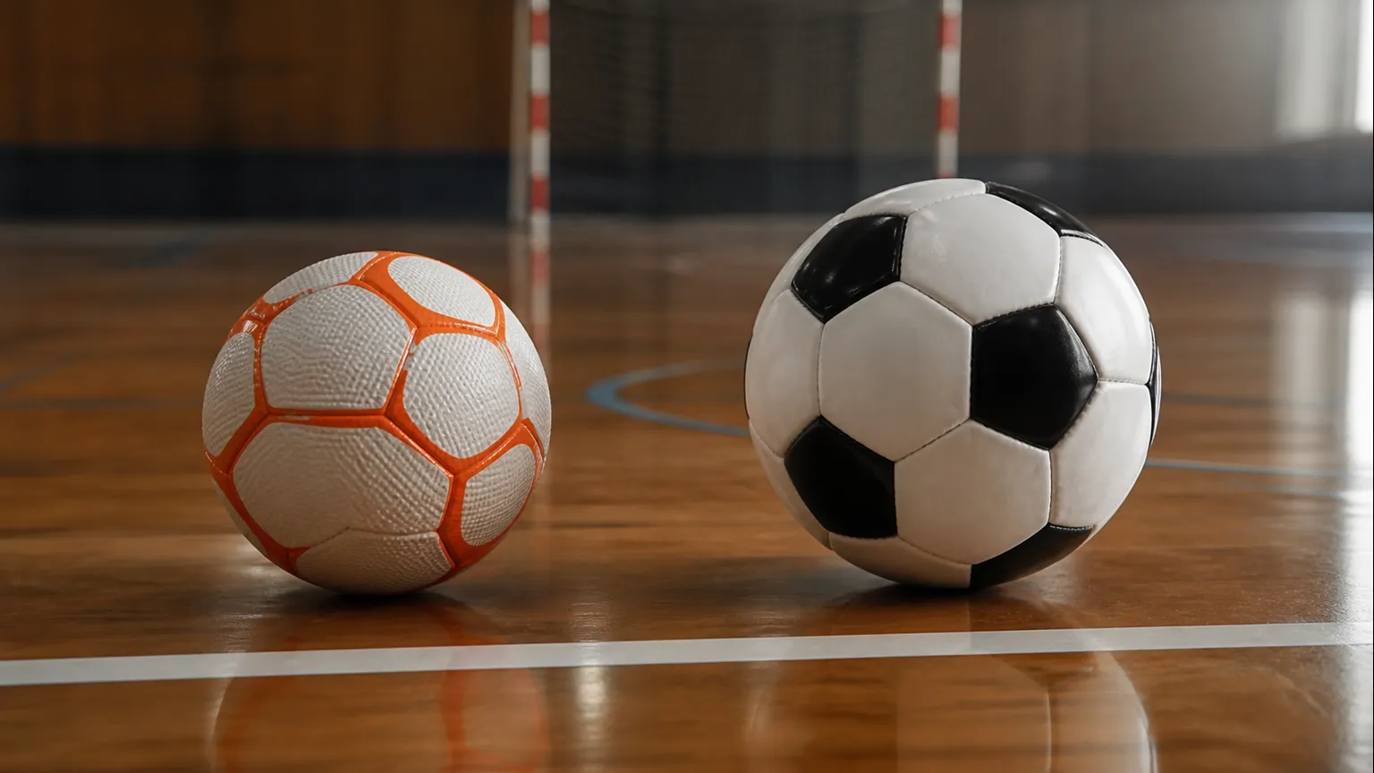Imagem editorial sobre Bolas de futsal: diferenças para bola de futebol 11