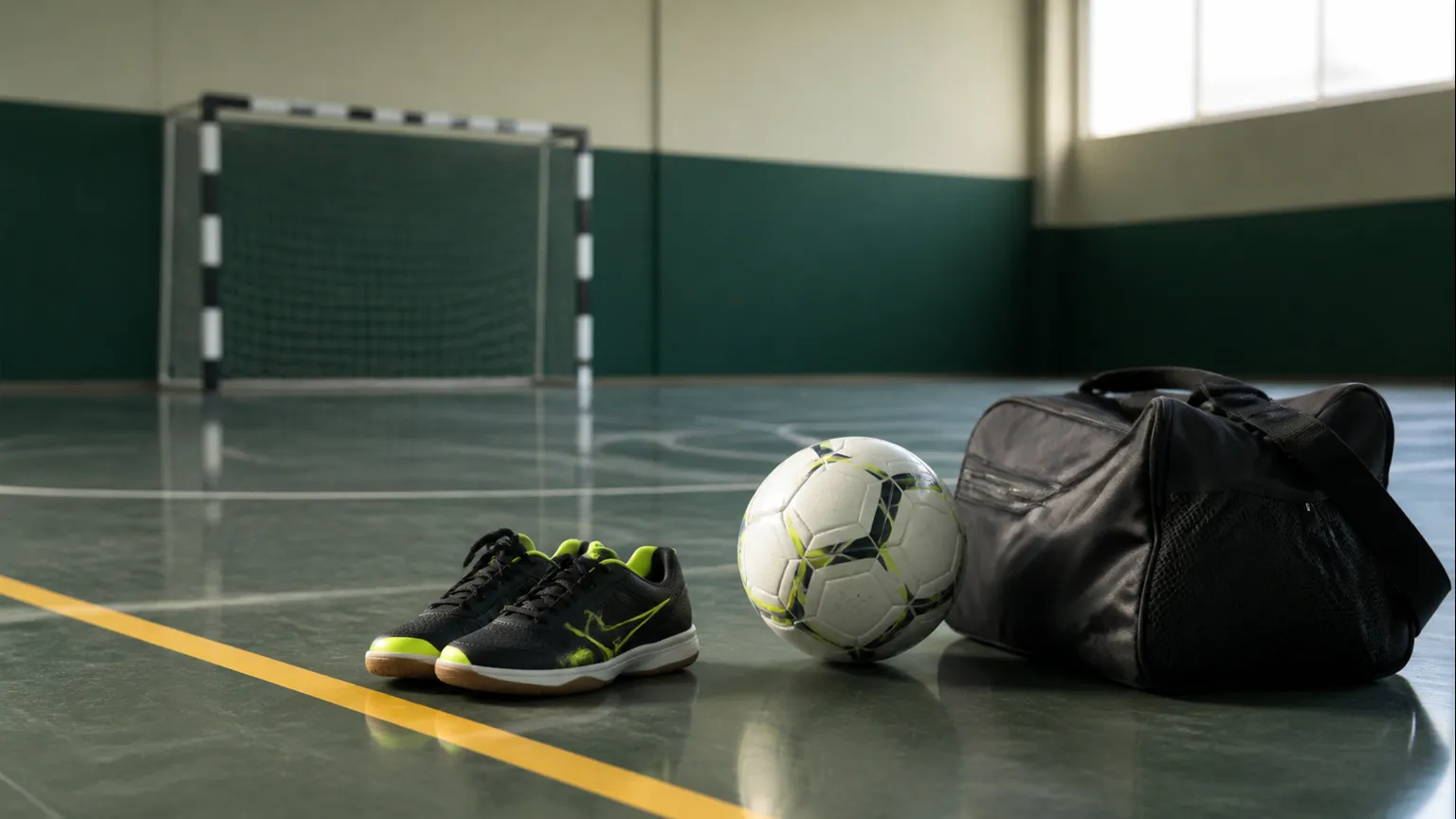 Imagem editorial sobre Equipamento de futsal para começar