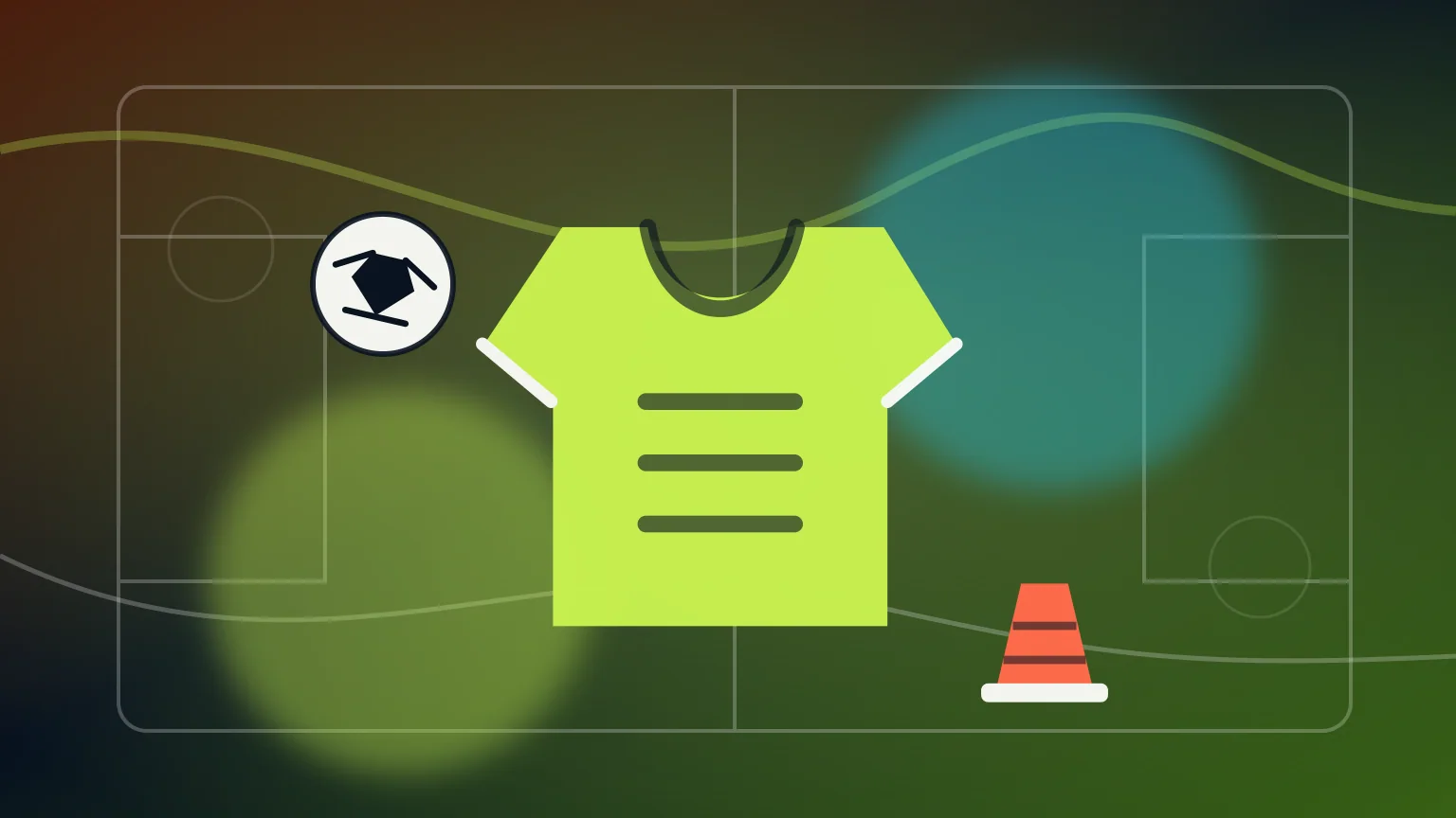Imagem editorial sobre Coletes de treino: quantos comprar para uma equipa