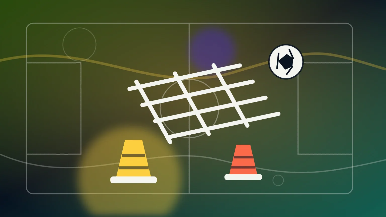 Imagem editorial sobre Cones, discos ou escada de agilidade
