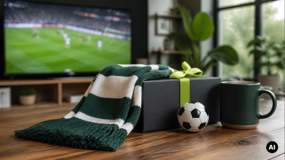 Imagem editorial sobre Presentes de futebol: planear um limite de 25 euros