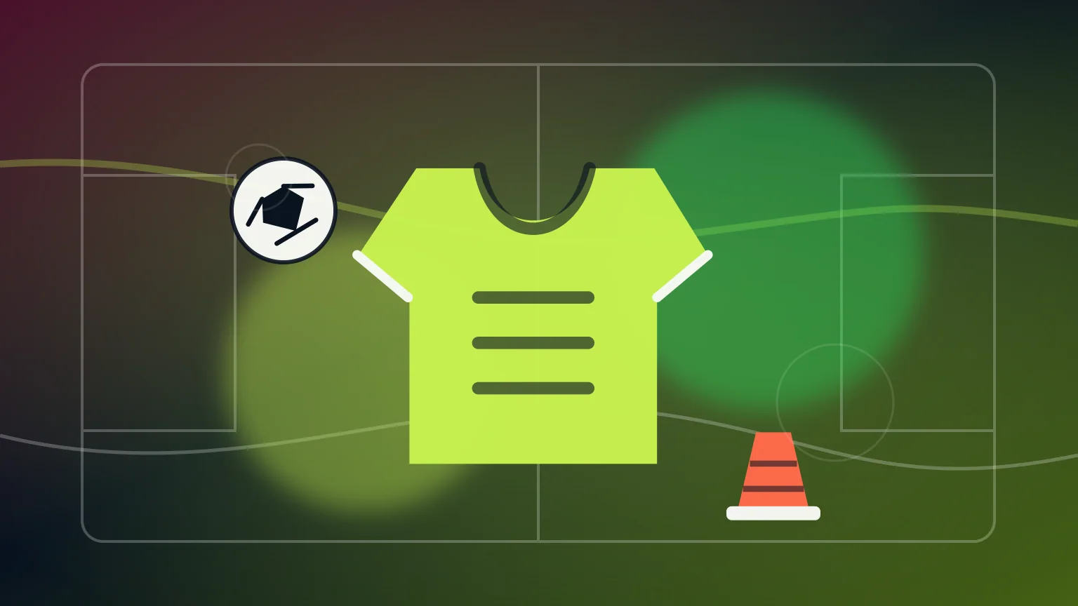 Imagem editorial sobre Roupa de treino de futebol: camisola, calções e meias